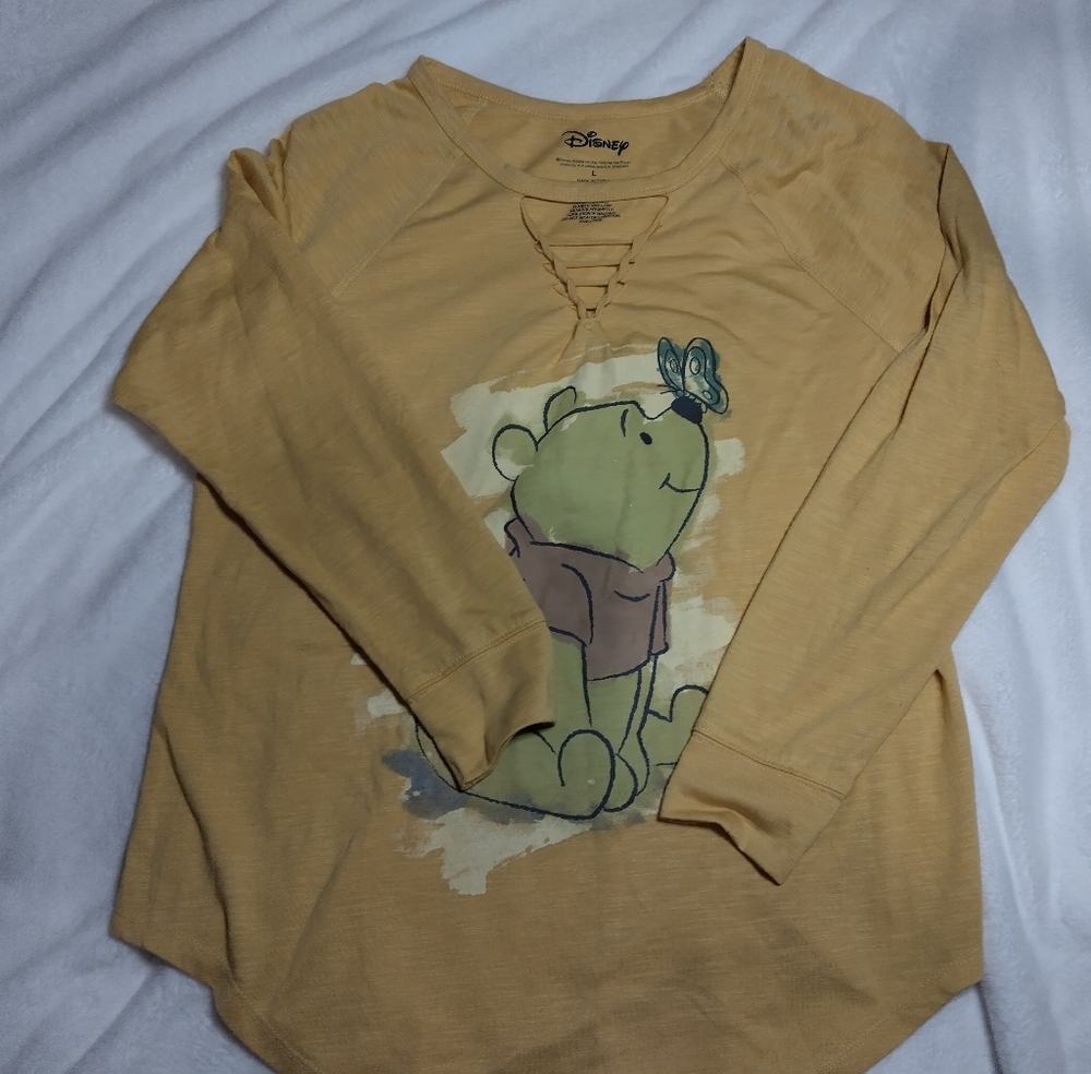 Disney Tan Winnie the Pooh Long Sleeve Tee